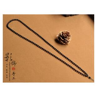 xl0017承满手工DIY天然黑玛瑙经典百搭男/女款高档项链挂绳毛衣链