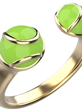 LAZYSURI懒苏芮网球对对碰戒指