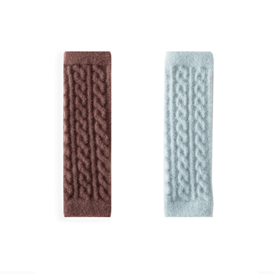 婴儿护膝袜套冬季加绒加厚过膝长筒袜宝宝幼儿不勒腿粉色膝盖白色