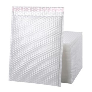 白色复合珠光膜气泡袋 泡沫加厚防震防摔快递打包包装批发信封袋