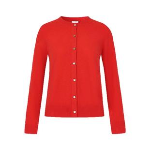 MHV ARCHIVE 澳洲美利奴羊毛女士圆领中长款开衫针织毛衣