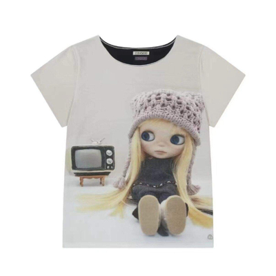 somi家 韩国直邮coyseio联名blythe数码娃娃斜肩短袖宽松T恤上衣