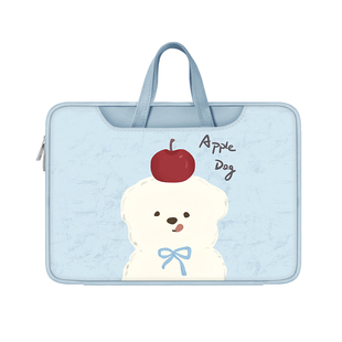 V-SION原创插画卡通狗宝笔记本重磅电脑包手提适用苹果macbook15点6寸小新air13华为matebook联想女14内胆包