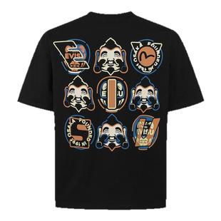 EVISU福神 男士佛头印花短袖T恤2ESHTM5TS1205LFCT