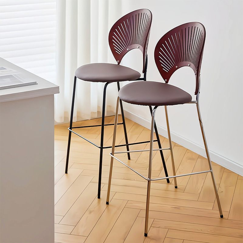 批发简约家用靠背餐桌椅复古贝壳北欧椅岛台高脚轻椅子奢吧餐厅