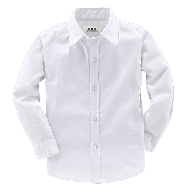 男童白衬衫纯棉学生校服衬衣