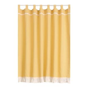 日系加厚棉布门帘半帘短帘厨房卫生间布帘厨柜帘隔断帘隐私帘布艺