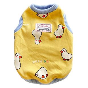 韩系动物园～宠物狗衣服秋冬泰迪博美背心猫衣服柯基腊肠无袖纯棉