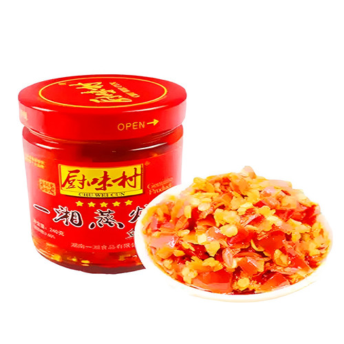 【厨味村】一湘蒸炒王240g瓶装鲜野山椒烹饪调味酱湖南汨罗特产