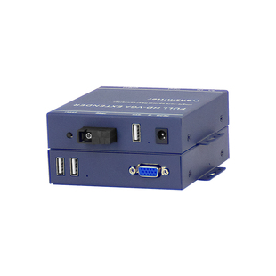 VGA光端机KVM光纤收发器带USB键盘鼠标1080P音视频转光SC光口缆延长器转换器20KM传输器阿卡斯