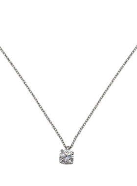 PAUSA ANN s925 极简时髦5A锆石4mm6mm单钻项链