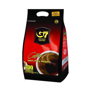 越南进口G7美式速溶黑咖啡粉无蔗糖纯200g正品无糖精纯黑运动