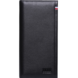 ELLE HOMME男士礼物长款钱包真皮男钱夹大容量多卡位牛皮商务票夹