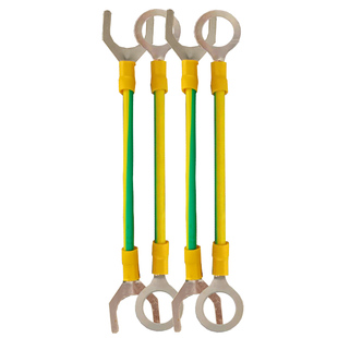 BVR黄绿双色法兰静电跨接线紫铜跨接线桥架管道接地线光伏连接线
