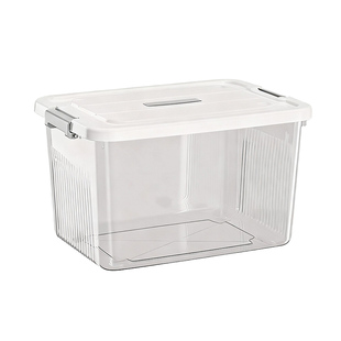 U先试用 大容量透明收纳箱塑料整理箱家用衣服玩具手提带盖储物盒