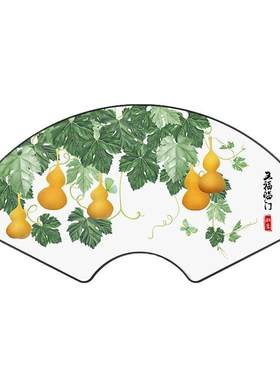 餐厅装饰画新中式扇形玄关挂画