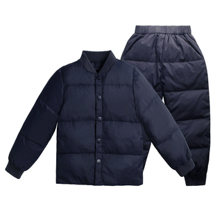 儿童轻薄羽绒服套装学生内穿羽绒内胆滑雪校服保暖神器男女两件套