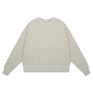 LOWRYS FARM卫衣女2025冬季新款棉质日系字母宽松长袖上衣580991