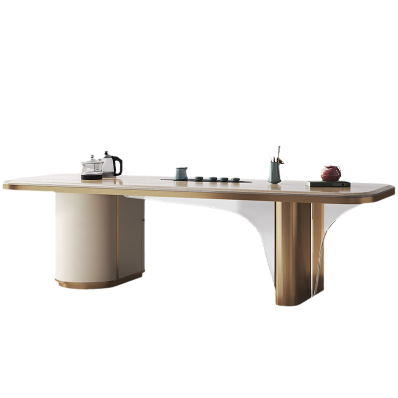 Mobeier 白蜡木轻奢茶桌高级感书桌茶台一体两用办公室泡茶台