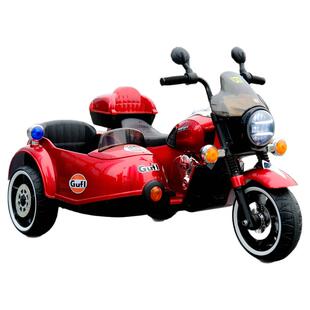 儿童电动摩托车可坐双人挎斗车三轮车亲子玩具1-8岁充电双驱大号