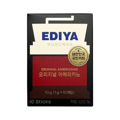 速溶黑咖啡粉韩国ediya