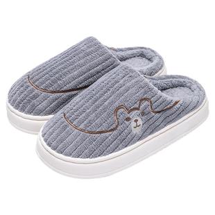 男士棉拖鞋2025新款冬季加厚室内家居情侣大码防滑厚底毛拖鞋女士