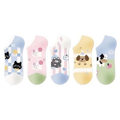 可爱卡通动物少女心短袜