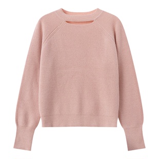 芭依璐2025春装新款红色毛衣上衣打底衫圣诞穿搭显瘦慵懒风针织衫