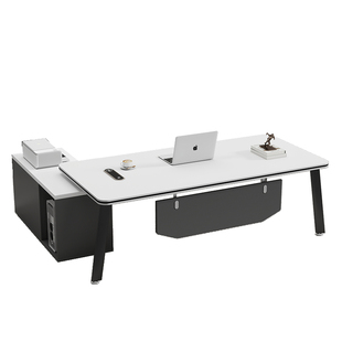 轻奢高级感总裁单人办公桌椅老板桌大班台简约现代办公室经理桌