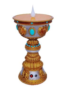 新款藏式家用充电插电LED酥油灯