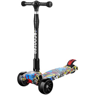 滑板车儿童3-6-8岁以上10可转弯5女童4小孩单脚滑2宝宝踏板滑滑车