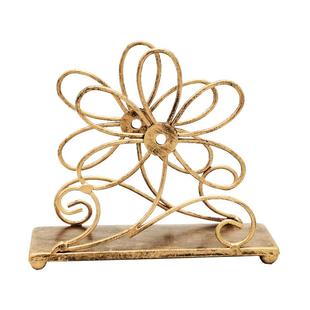 美式小花朵立式桌面餐巾纸餐厅纸巾架子托收纳置物架厨房夹西餐厅