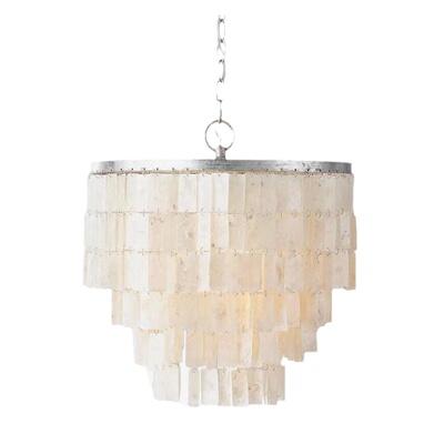 法式复古loft客餐厅卧室贝壳吊灯