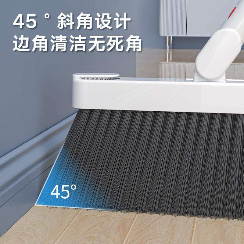 家用折叠扫把套装扫帚簸箕撮子笤毛发不锈钢梳齿加厚地杆除组合