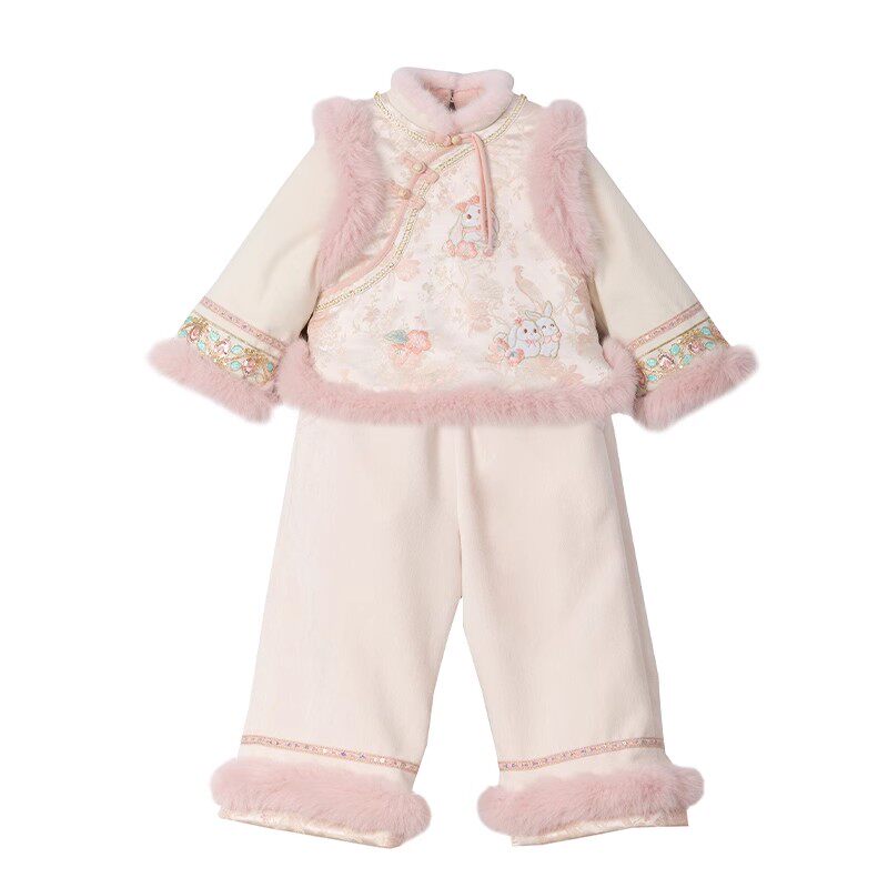 儿童汉服冬季新款拜年服加厚