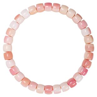 天然女王贝胭脂螺直切手串新中式百搭粉素珠手链通勤珠宝DIY礼物