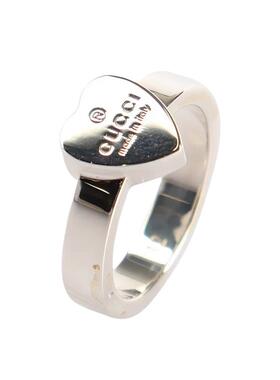 中古「95新」GUCCI古驰GUCCI标识心形925银52号戒指223867高级
