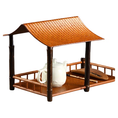 竹制品席面茶棚中式围炉煮茶收纳