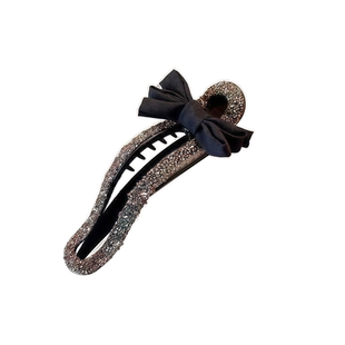 轻奢懒人抓夹镶钻抓夹女高级感发量少后脑勺盘发夹新款鸭嘴夹发饰