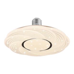 led飞碟灯遥控E27节能螺口新款螺旋纹灯家用客厅卧室阳台三色灯泡