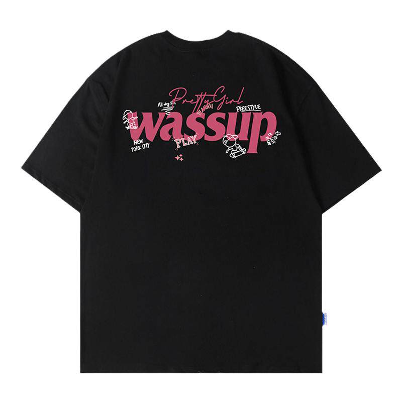 WASSUP卡通字母短袖官方潮牌