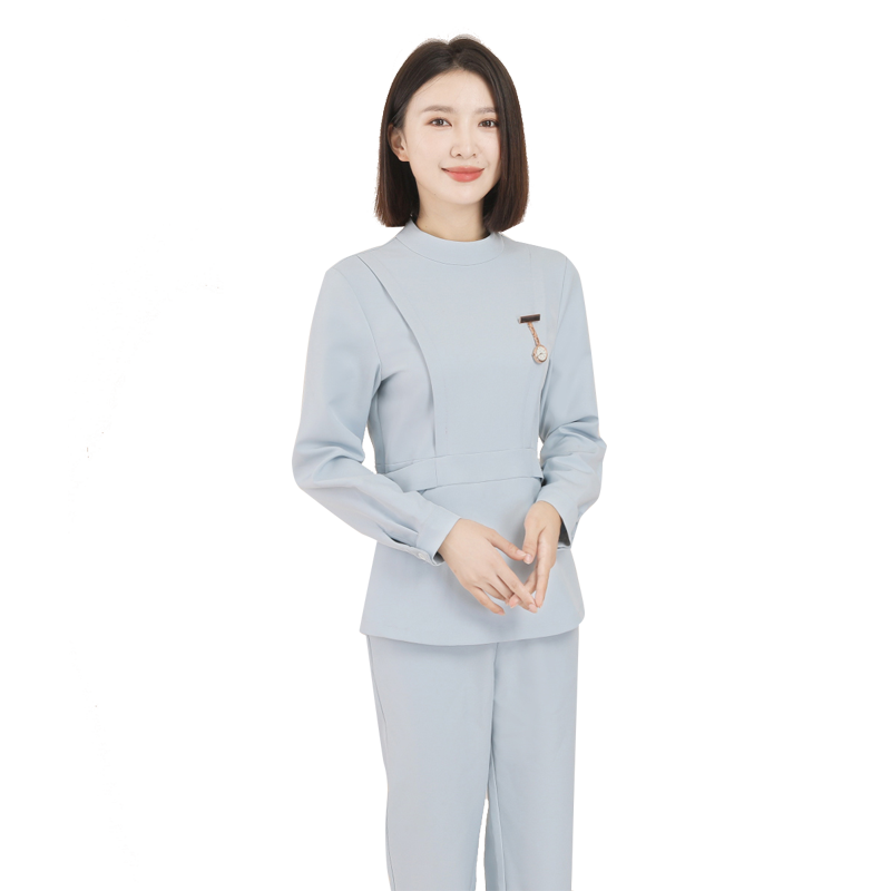 多恩美容师工作服牙科护士服女款长袖分体套装医护工作服2025年秋