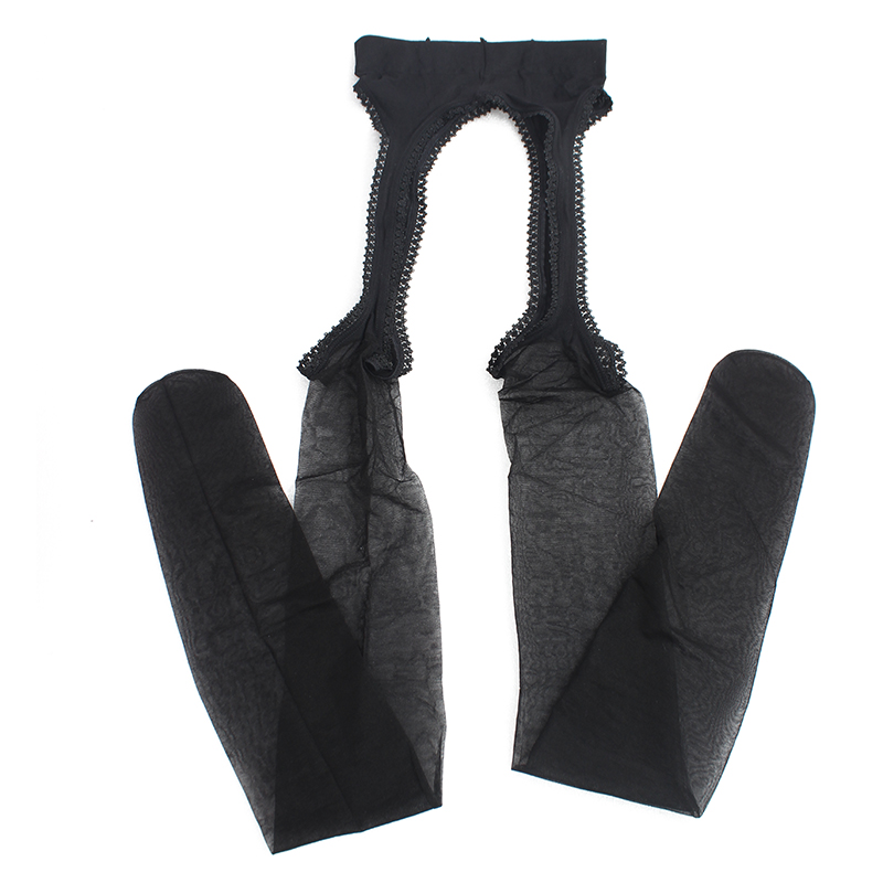 夏薄透包芯丝花边吊带袜性感吊袜带连裤袜女防滑长筒连袜多色丝滑