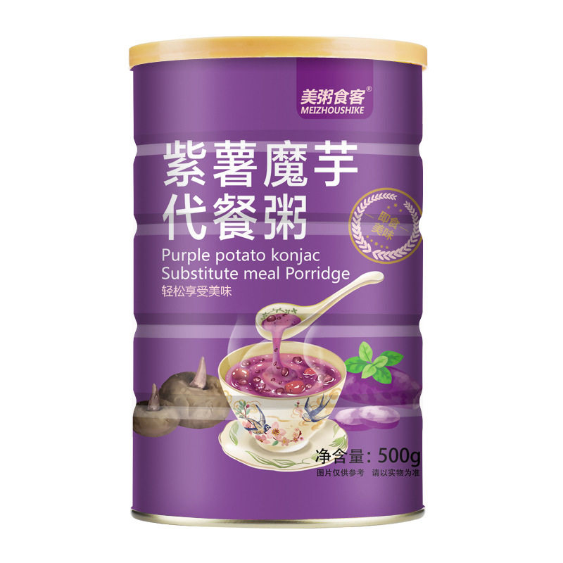 紫薯魔芋代餐粥冲泡即食免煮粗粮