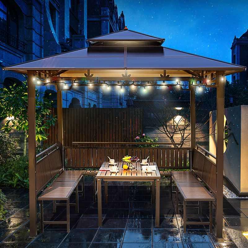 鑫居适户外凉亭庭院遮阳遮雨棚别墅花园凉棚移动露台组装亭子