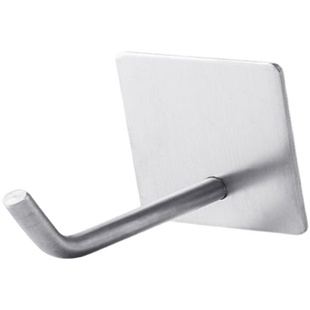 擀面杖收纳架免打孔304不锈钢挂钩长杆直钩衣架强力粘墙厨房浴室