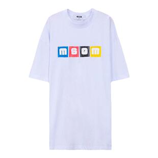 【线上专享】MSGM经典款男士彩色徽标棉质短袖圆领T恤