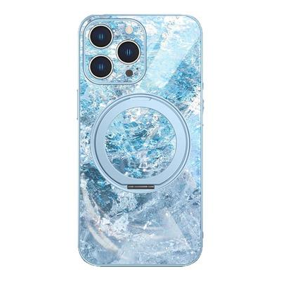 海浪磁吸支架手机壳适用苹果华为