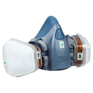 3M7502防毒面具喷漆专用化工气体防甲醛异味防工业粉尘硅胶面罩