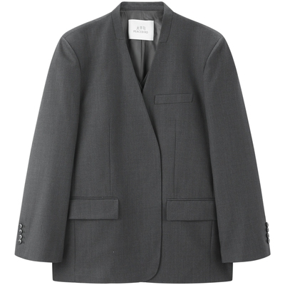 【商场同款】太平鸟假两件无领西装25新一手长通勤外套A1BAF3413